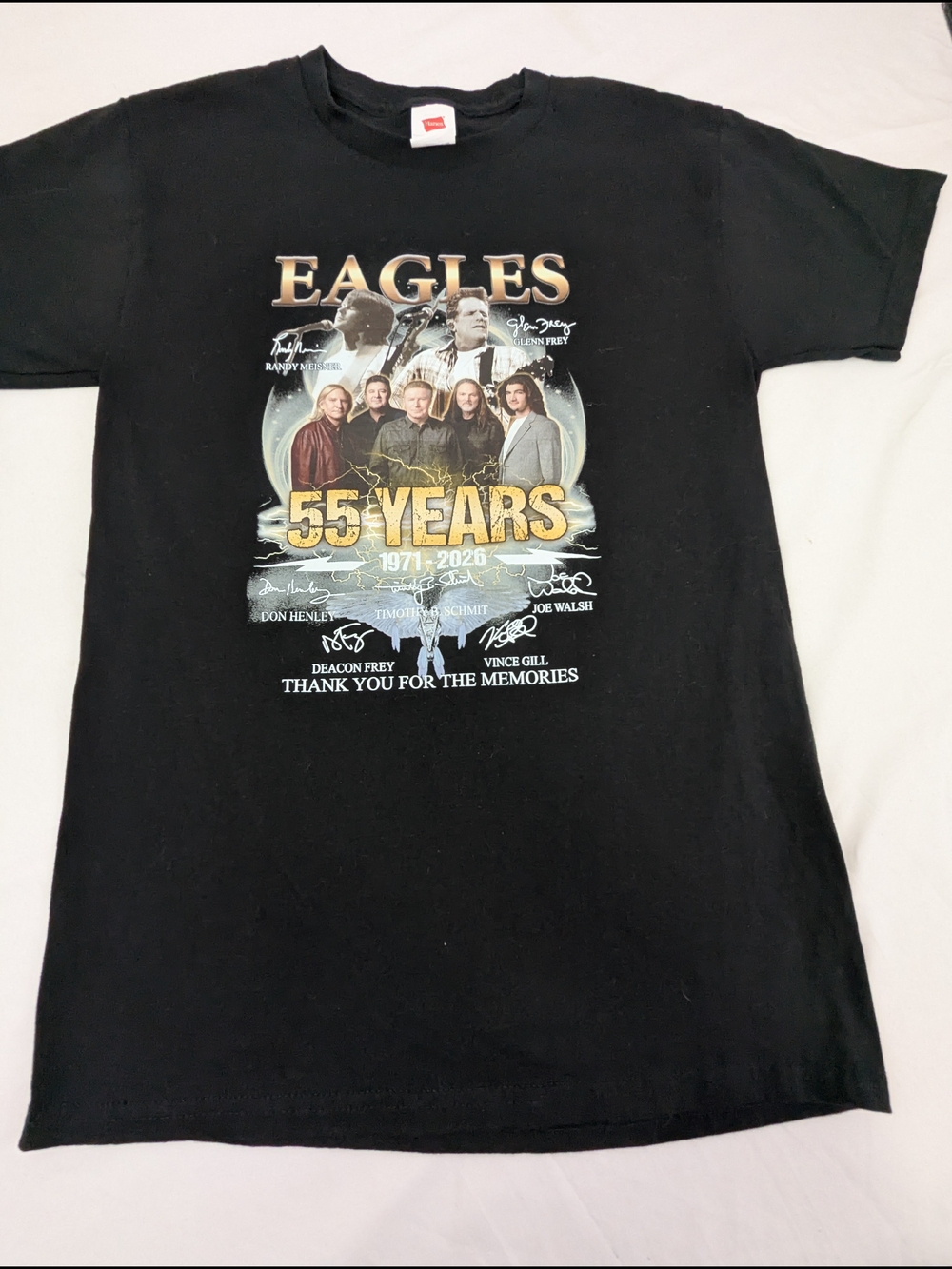Eagles Commerative Concert Tee 1971-2026 Thank You For The Memories Small
